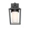 Z-Lite Sheridan 1 Light Outdoor Wall Sconce, Black & White Opal 595S-BK - alternate 2